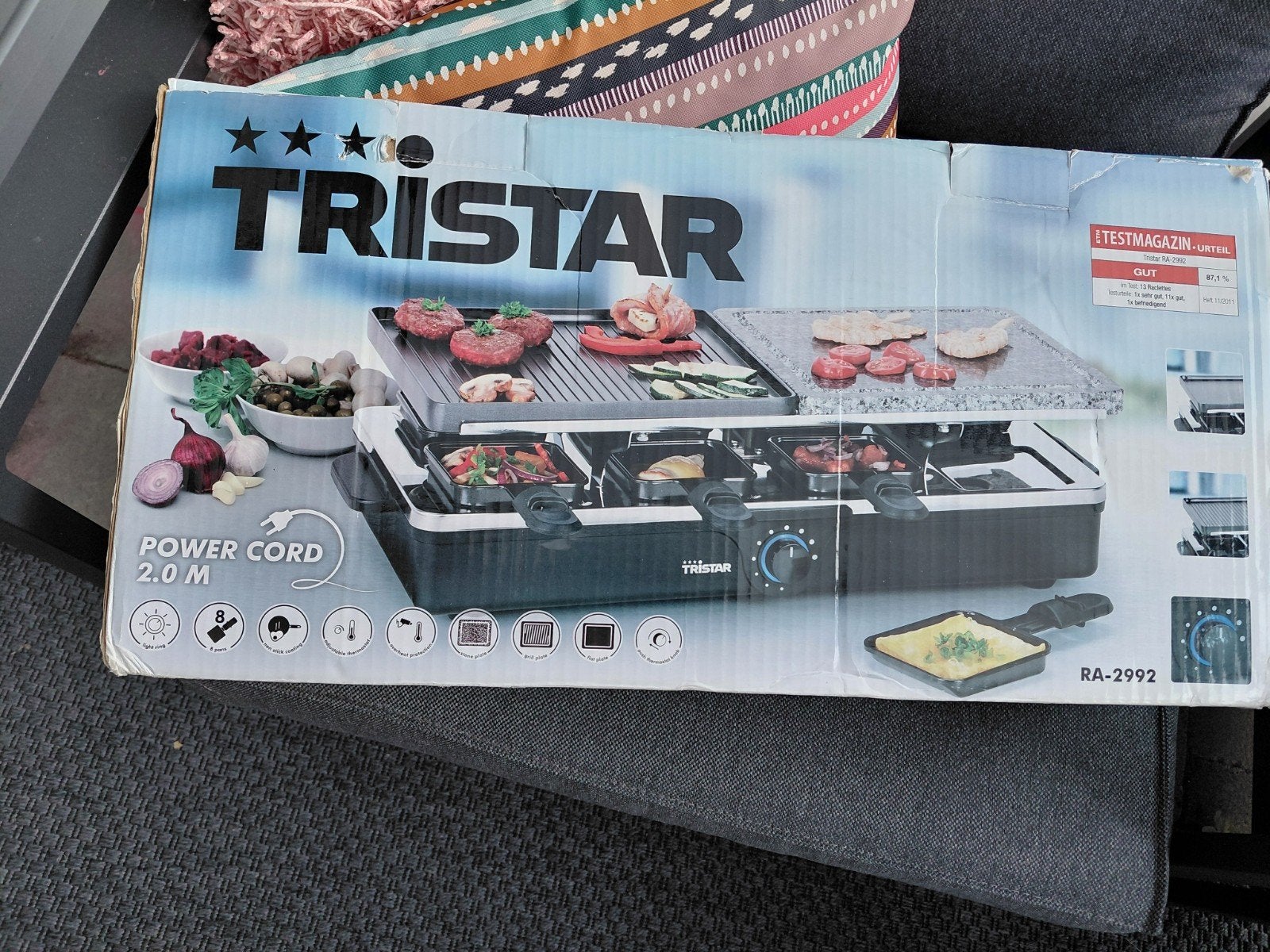 Tristar Gourmet en Steengrill voor 8 personen - Nieuw!, Ophalen, Nieuw, 8 personen of meer
