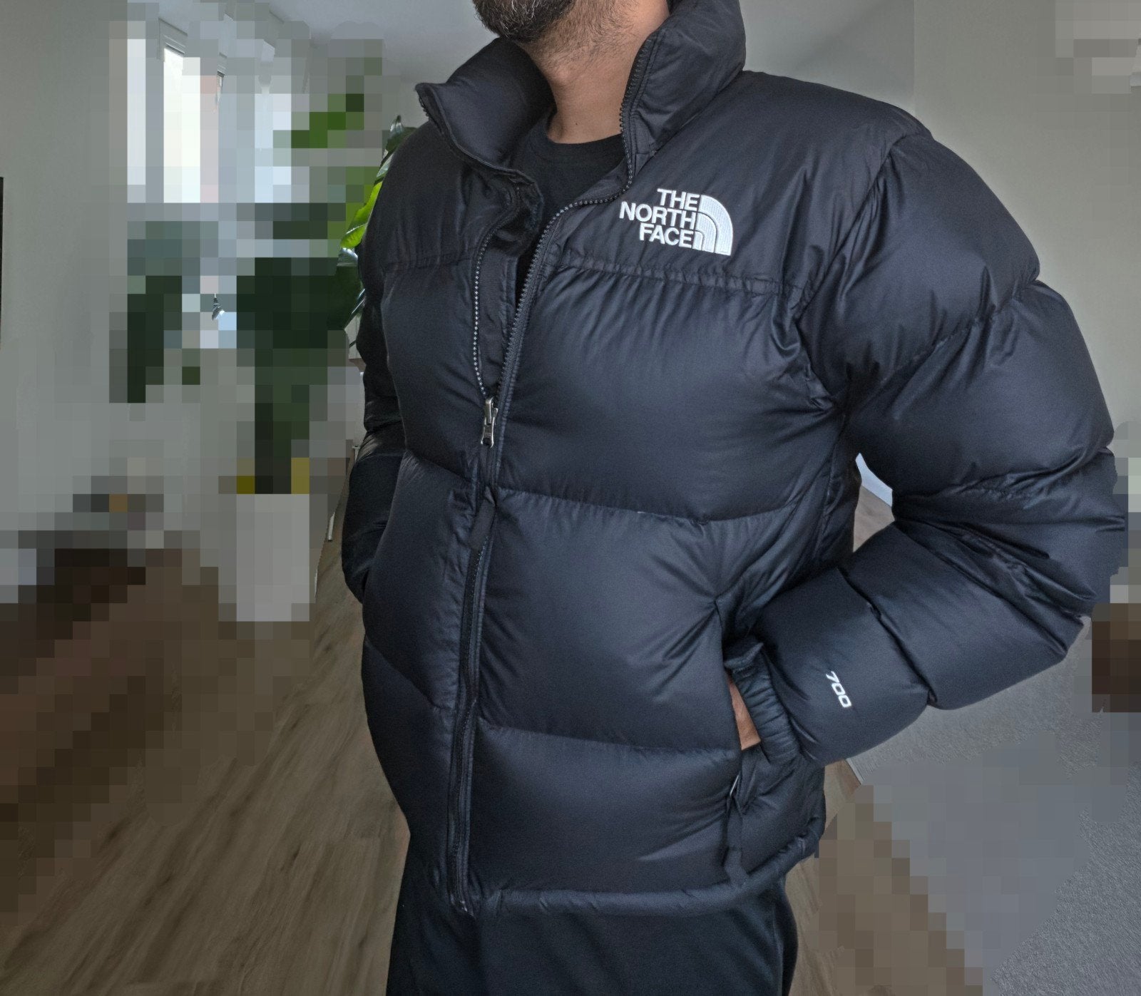The North Face Nuptse 700 Puffer Jas Zwart, Kleding | Heren, Zwart, Ophalen of Verzenden, Zo goed als nieuw, The North Face
