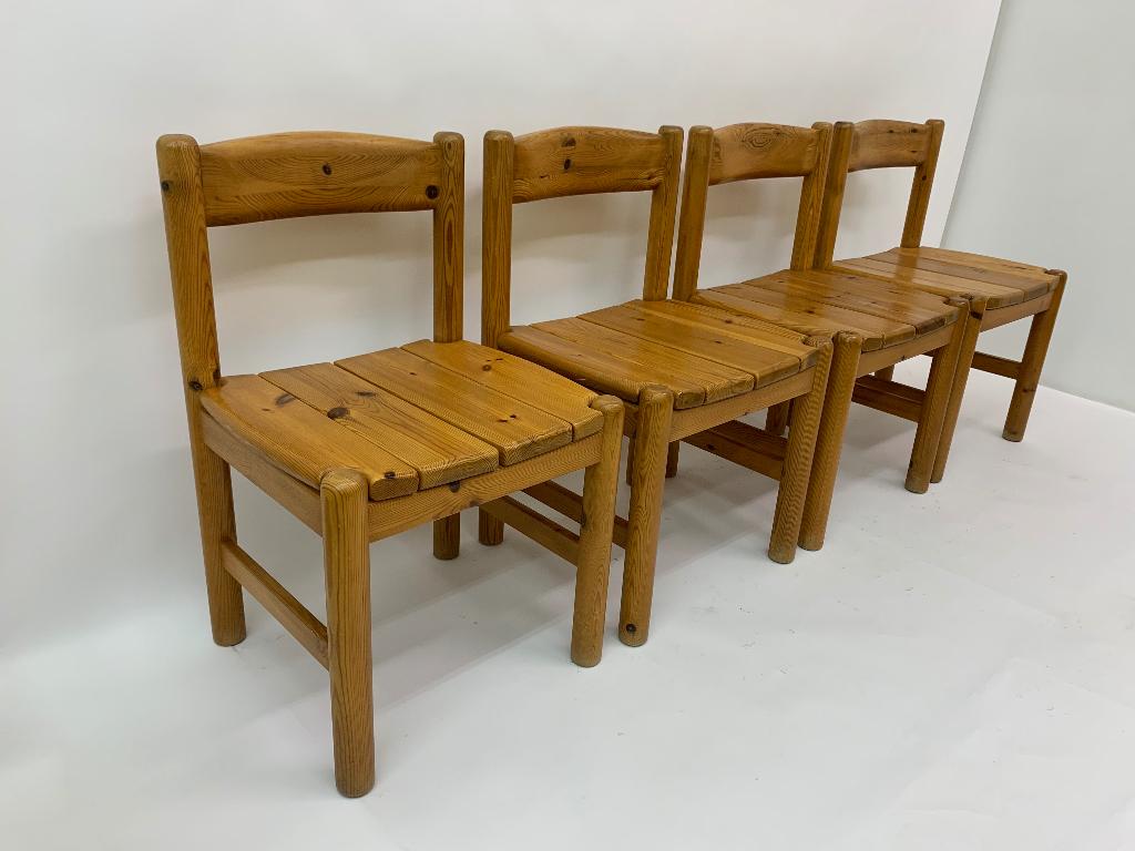 stoelen rainer daumiller jaren 70 grenen hout vintage design, Huis en Inrichting, Gebruikt, Twee, Stoel, Ophalen of Verzenden