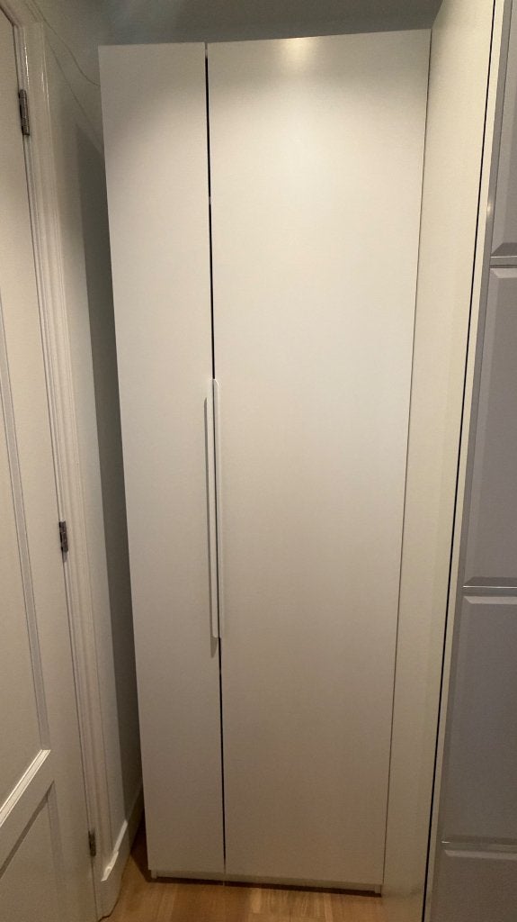 Kast Ikea PAX 75x35x236 cm wit (gedemonteerde), Ophalen, 200 cm of meer, 50 tot 100 cm, Zo goed als nieuw