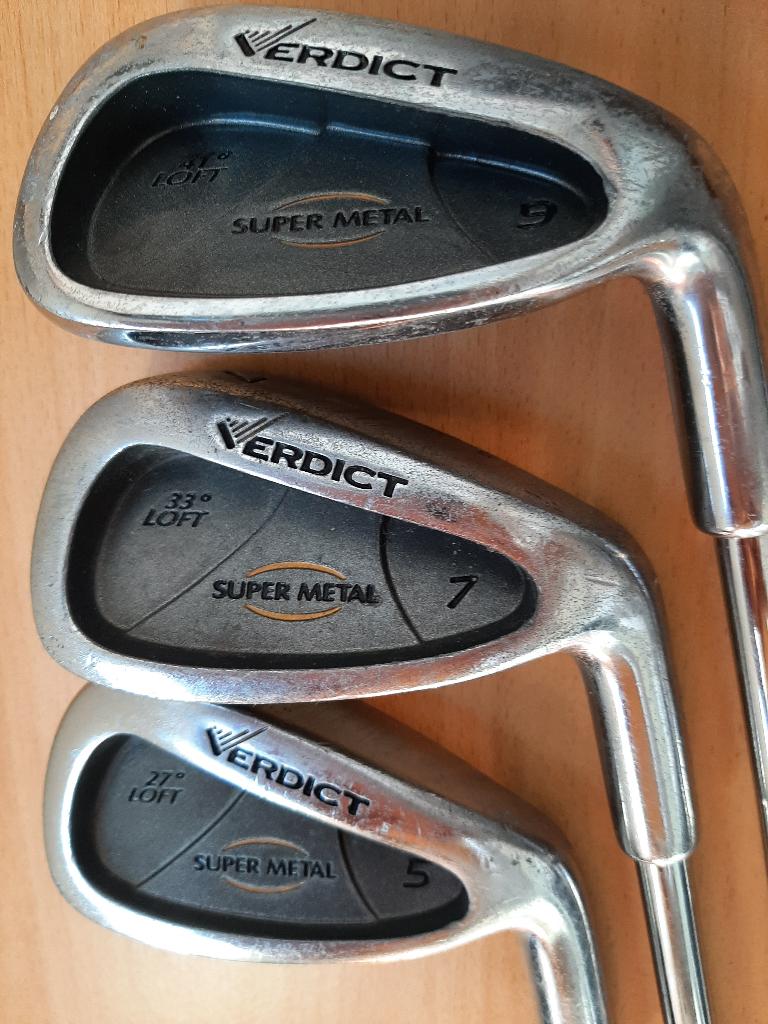 Drie golfclubs Verdict, Sport en Fitness, Golf, Ophalen, Gebruikt, Club, Overige merken
