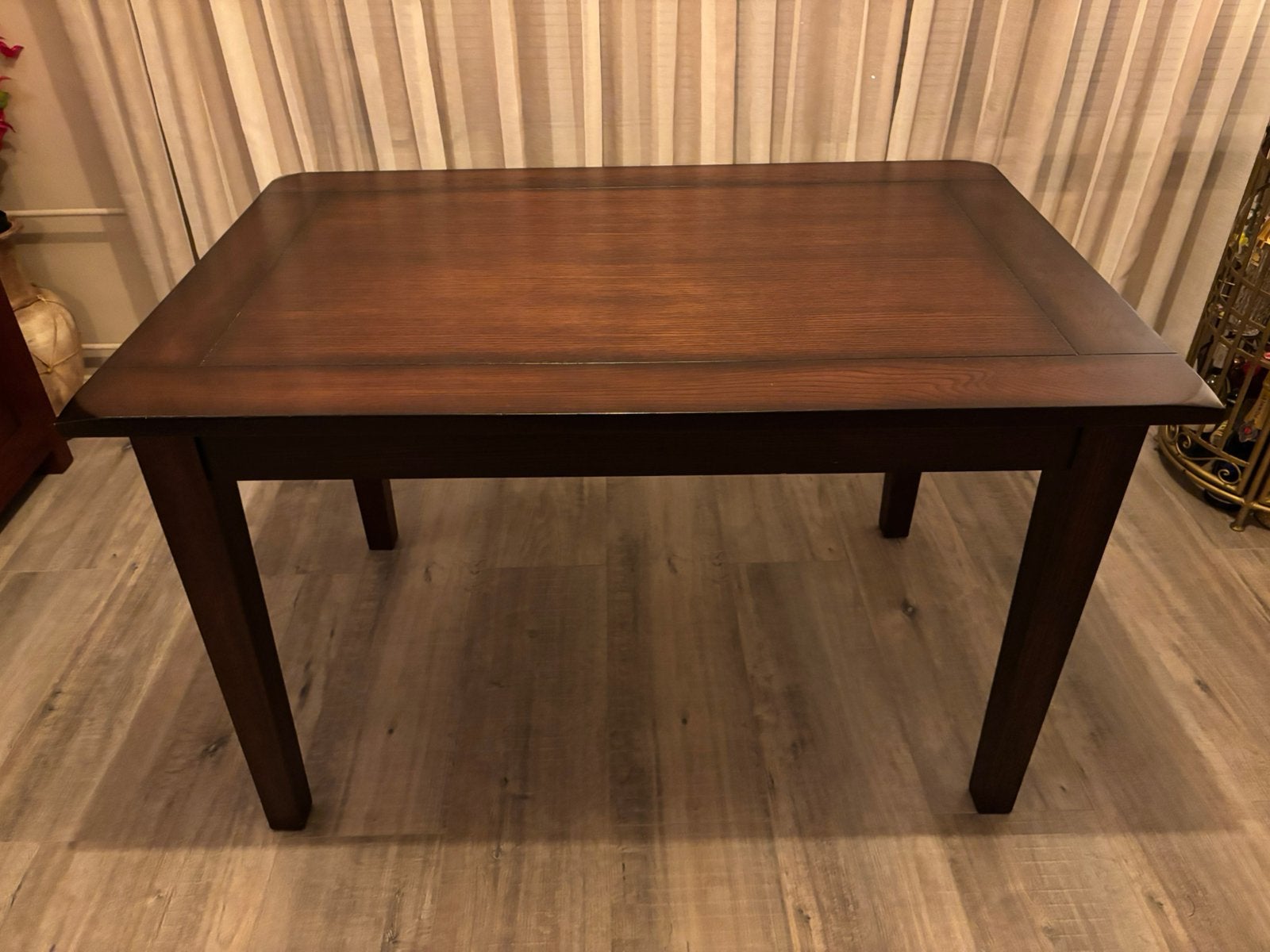 Nette hard houten eettafel, Ophalen, Gebruikt, 100 tot 150 cm, 50 tot 100 cm