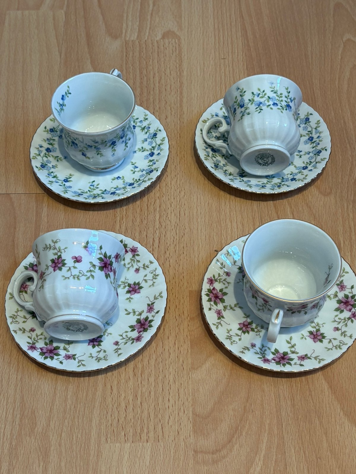 Vintage 4x kop schotel Royal China Seltmann Weiden Bavaria, Ophalen of Verzenden