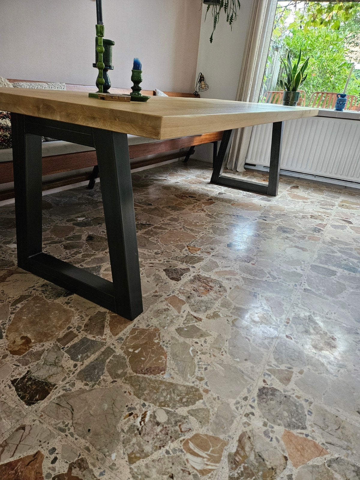 Robuuste trapezium poten, Huis en Inrichting, Tafelonderdelen, Ophalen, Tafelpoot, Gebruikt, 50 tot 100 cm