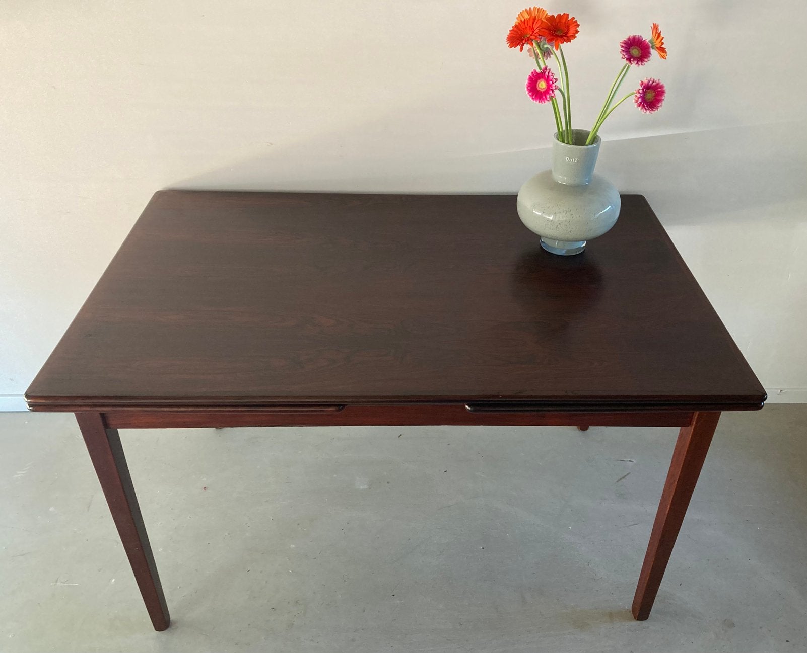 Foto 3 van Midcentury vintage teak palissander eettafel uitschuifbaar