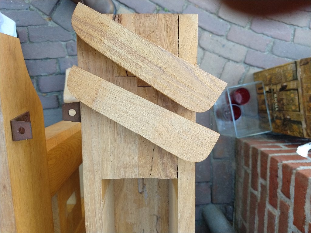 Onderstel voor tafel eikenhout, Ophalen, 50 tot 100 cm, Eikenhout, 50 tot 100 cm