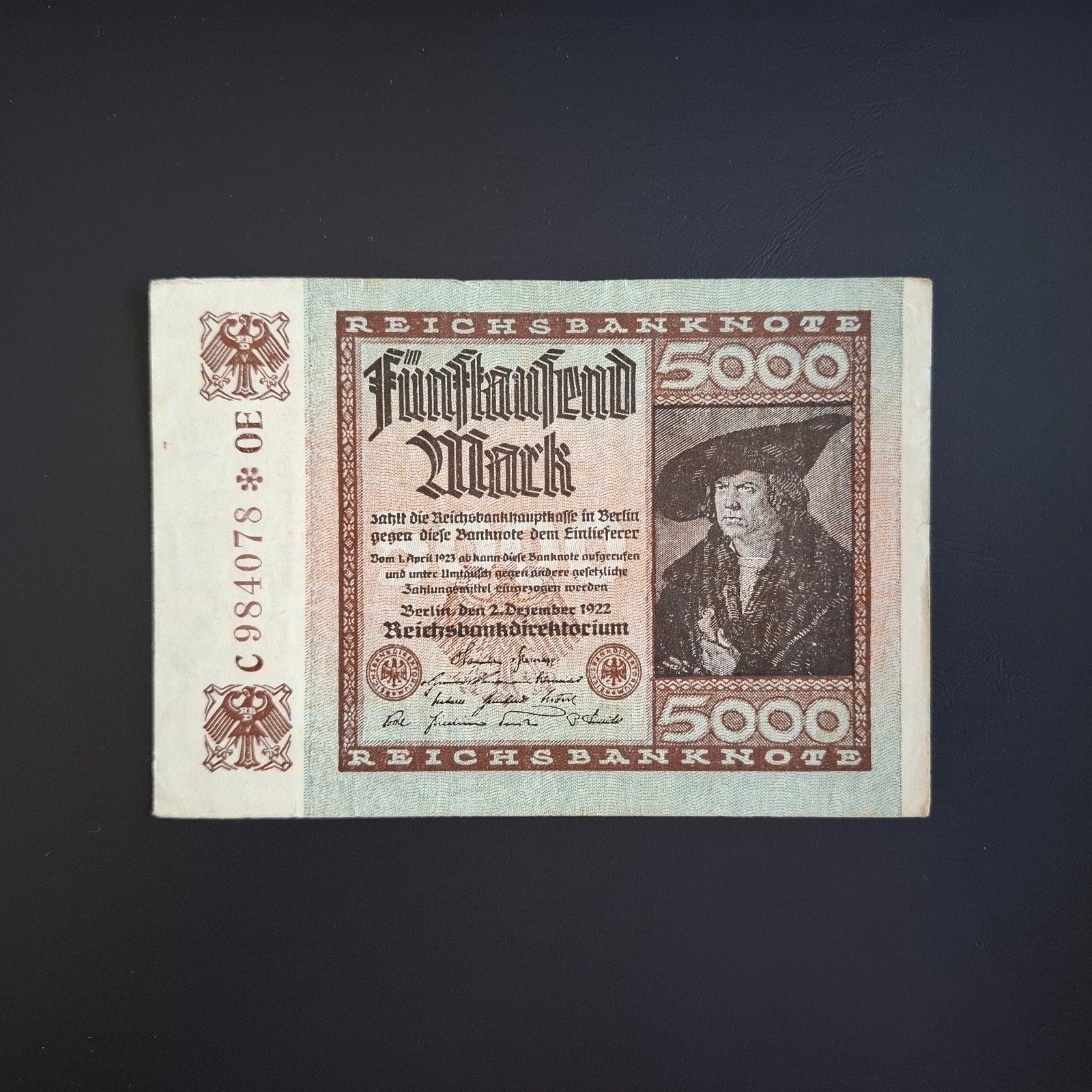 5000 mark Duitsland #061, Verzenden, Duitsland, Los biljet