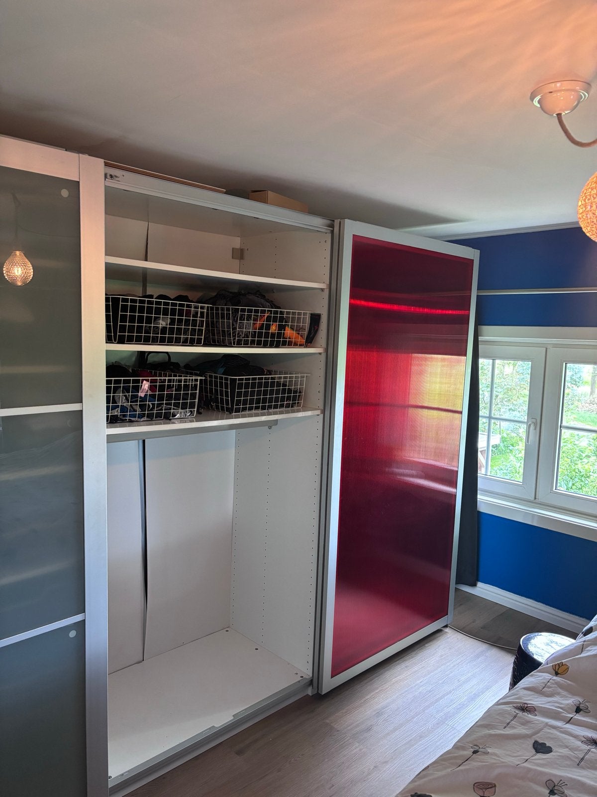 2 x Ikea Pax schuideurkasten 201 x 200, Ophalen, Kunststof, Gebruikt, 200 cm of meer