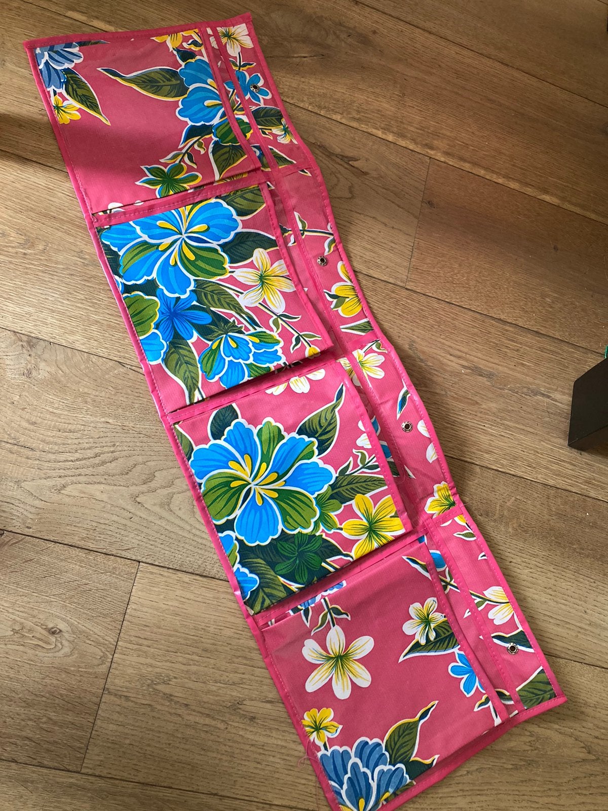 Kitsch Kitschen opbergzak vakken roze bloemen print floral, Ophalen of Verzenden, Nieuw, Roze