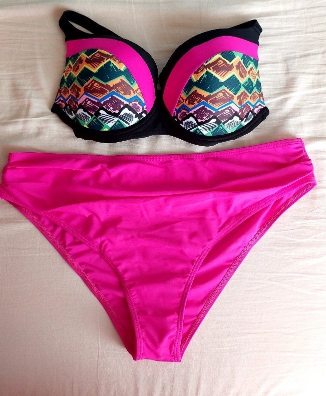 b. nieuwe modieuze roze BIKINI (L)  gratis verzending, Nieuw, Onbekend, Bikini, Meerkleurig