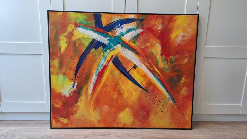 Abstract schilderij, Antiek en Kunst, Kunst | Schilderijen | Abstract, Ophalen of Verzenden