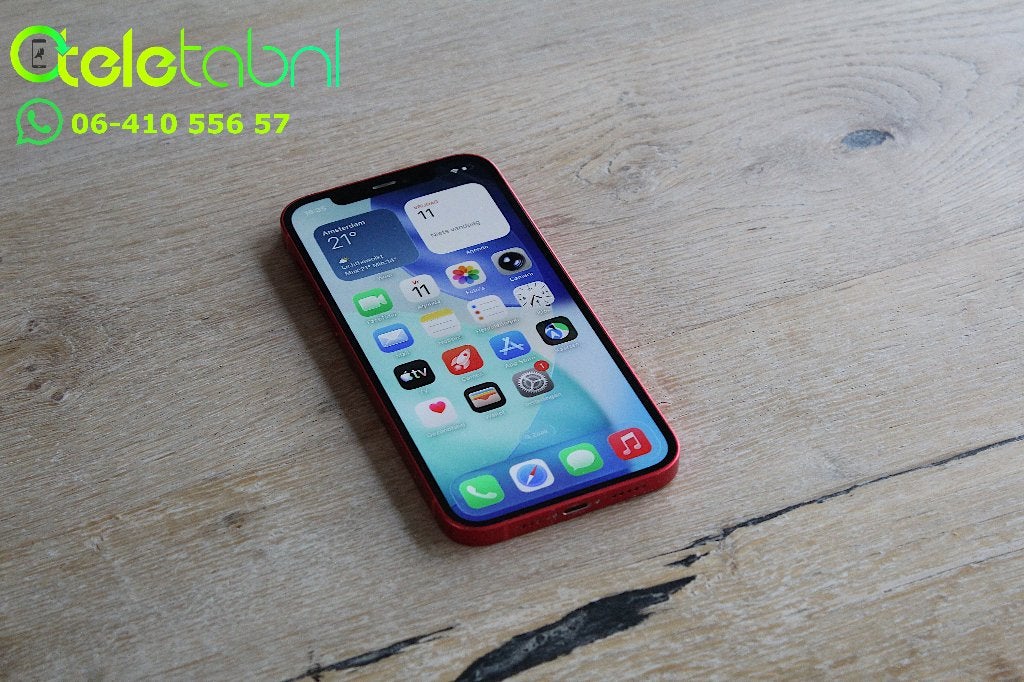iPhone 12 - 128GB - Rood | Batterij 100% | Krasvrij scherm, Apple, Refurbished, Ophalen of Verzenden, Apple