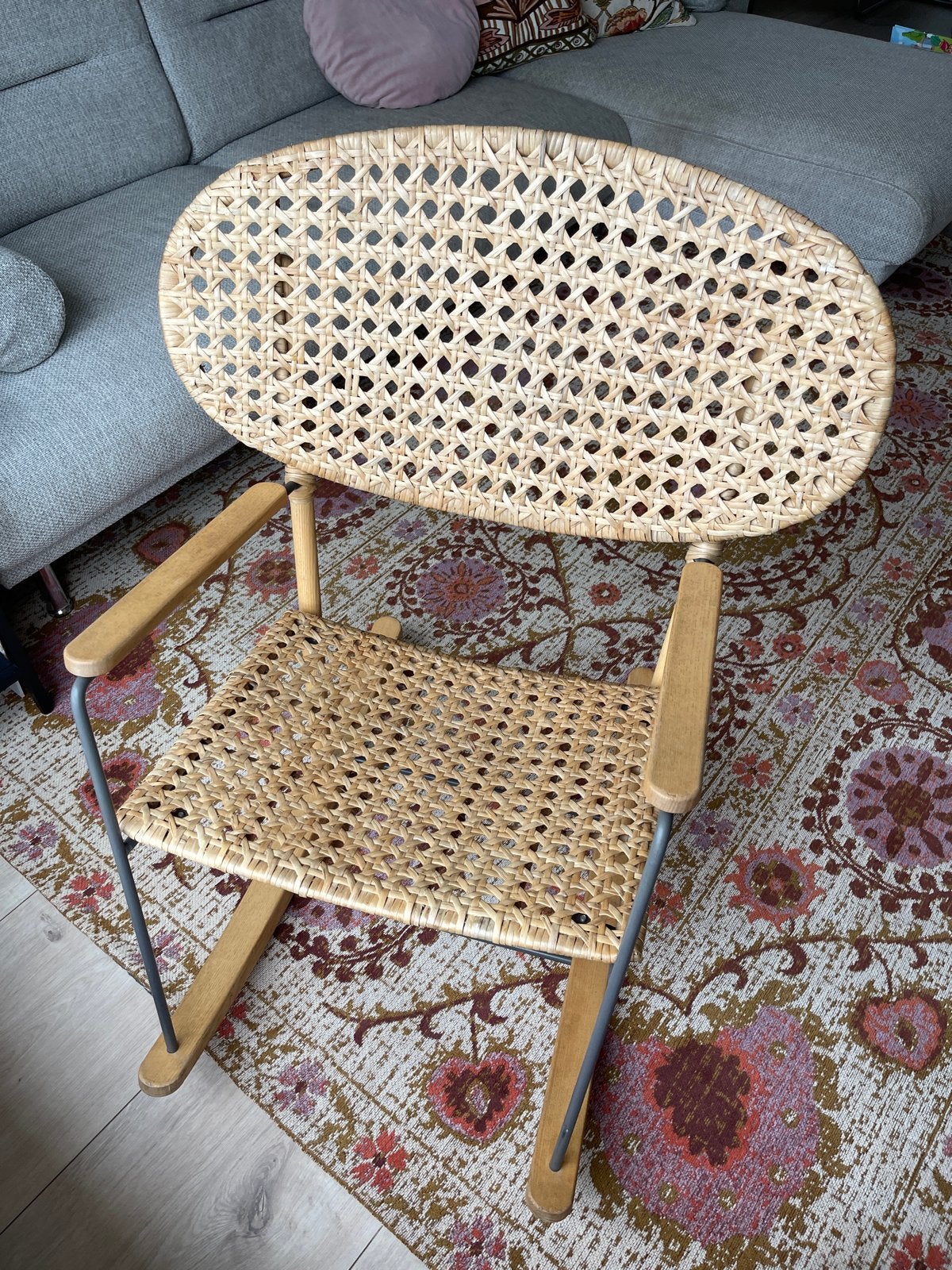 Rotan schommelstoel IKEA, Ophalen, Gebruikt, Overige kleuren, Eén