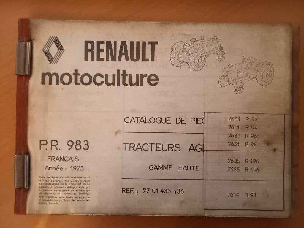 Onderdelenboek Renault 91, 92, 94, 96, 98, 496 en 498, Ophalen of Verzenden, Gelezen, Tractor en Landbouw