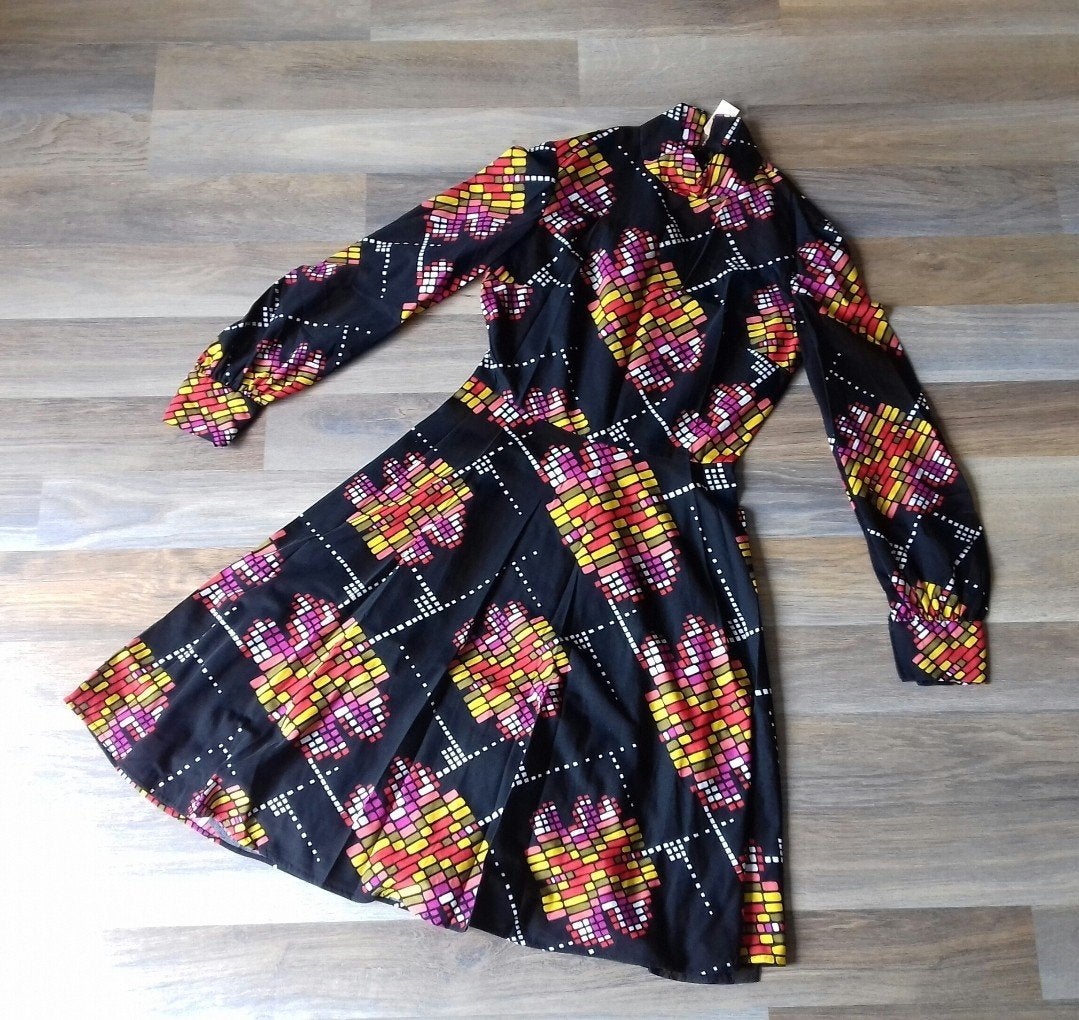 RETRO JURK 70S 80S XS 34, Ophalen of Verzenden, Zo goed als nieuw, Maat 34 (XS) of kleiner