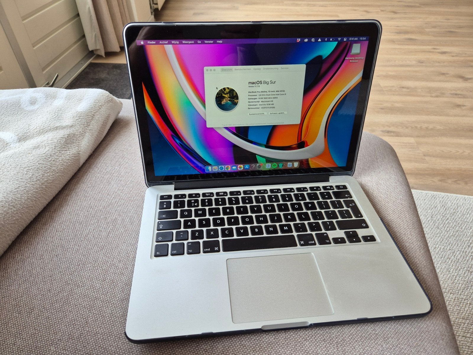 MacBook Pro (Retina, 13-inch, Mid 2014) - 8GB RAM, MacBook Pro, Gebruikt, 2 tot 3 Ghz, Qwerty