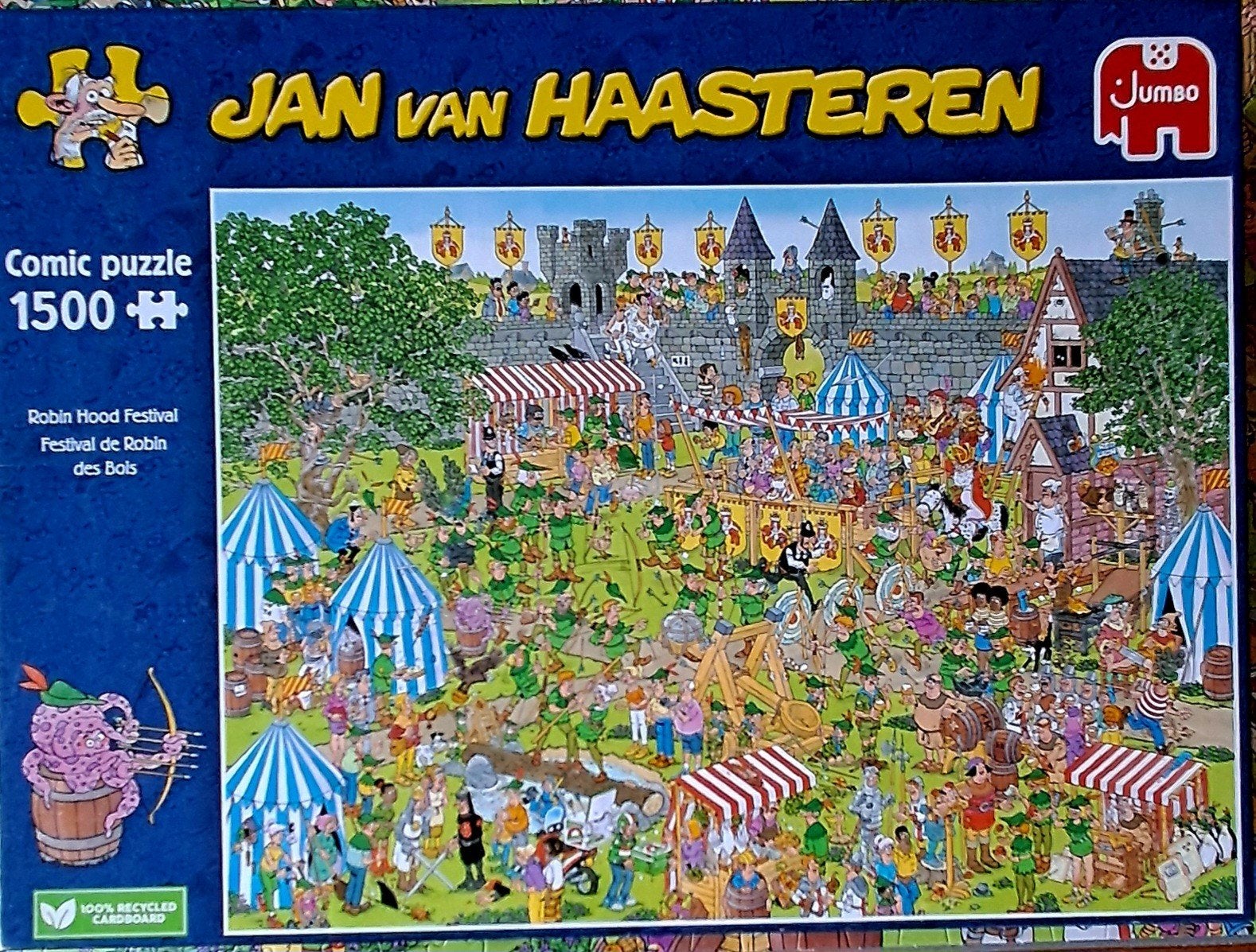 J.v Haasteren: Robin Hood Festival 1500 stukjes, Ophalen, 500 t/m 1500 stukjes, Zo goed als nieuw