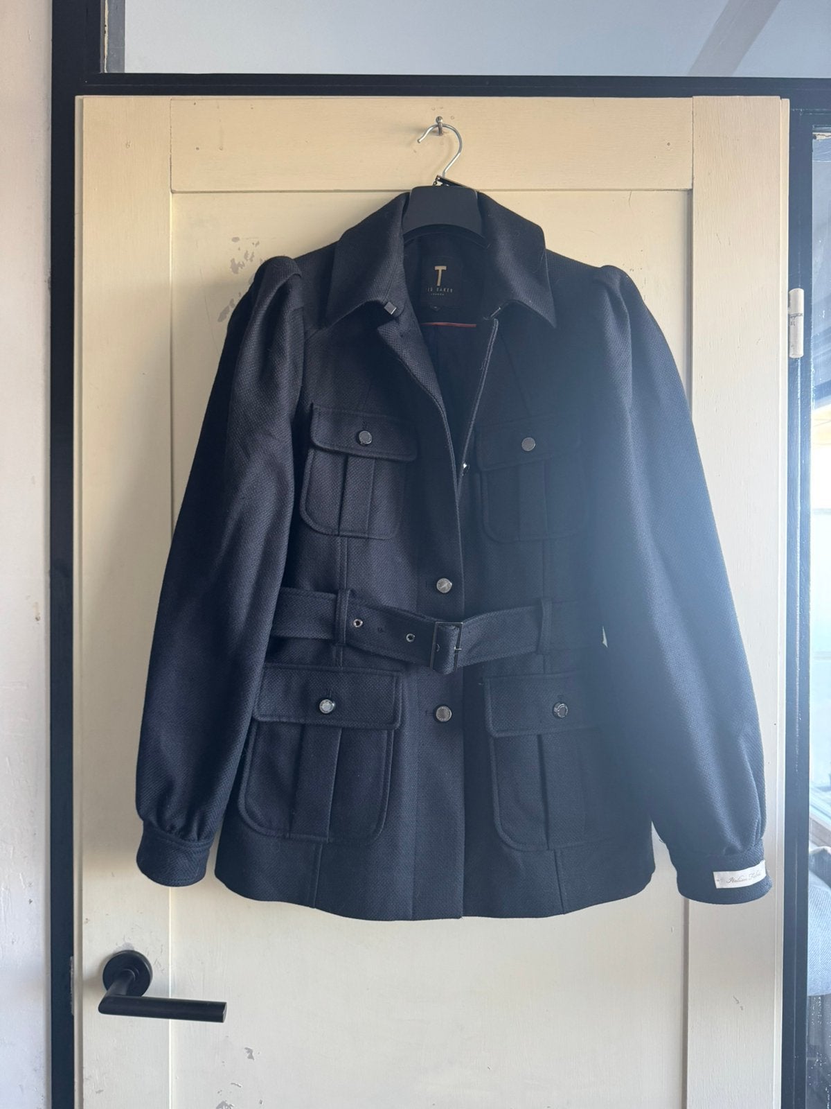 Ted Baker luxe zwart safari jasje/jack Harrika maat 2 (EU38), Ophalen of Verzenden, Gedragen, Maat 38/40 (M), Zwart