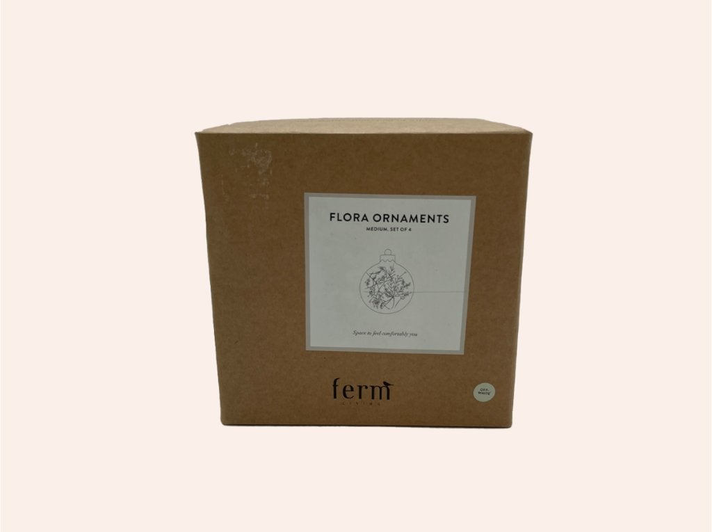 Ferm Living Flora Kerstballen medium Set – Glas | FL Design