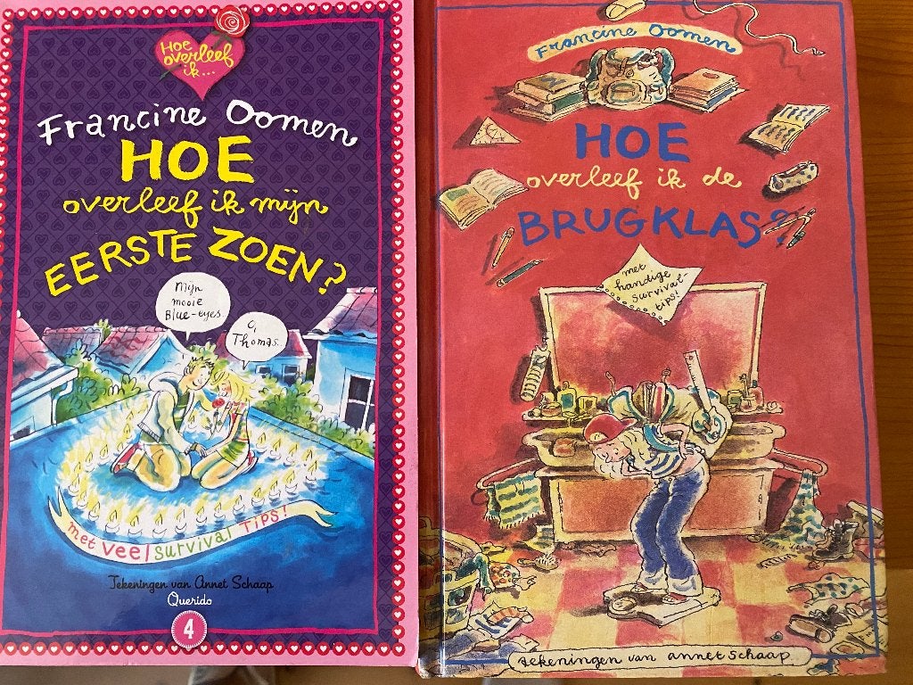 Diverse jeugdboeken: Hoe overleef ik de Brugklas, Gelezen, Ophalen of Verzenden, Fictie, Francine Oomen, Jeff Kinney, Sanderijn van der Doef