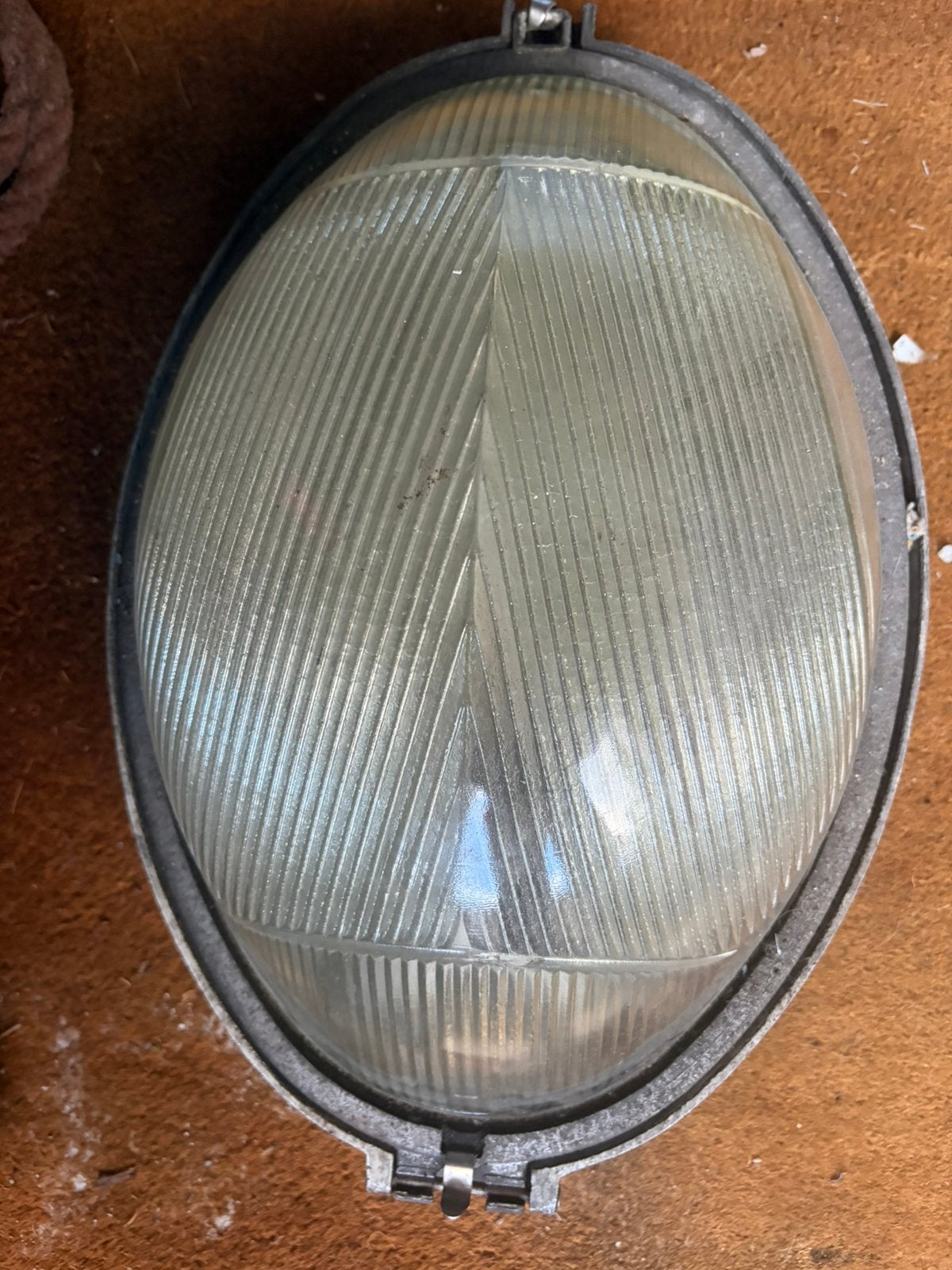 Vintage Philips Industriële Bunkerlamp / Bulleye Gietijzer, Ophalen of Verzenden, Glas
