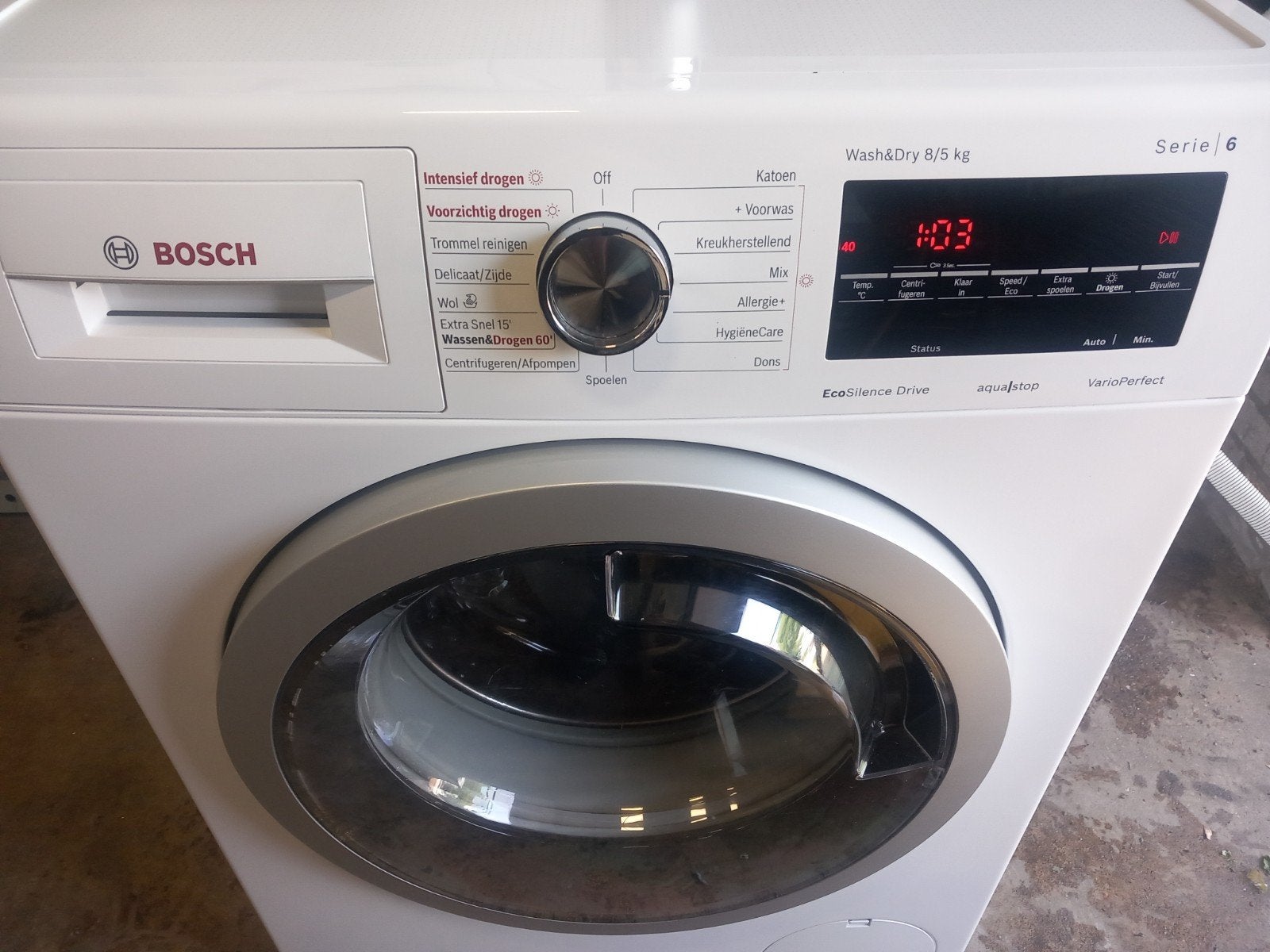 BOSCH Serie|6 Wash&Dry 8/5kg Was-Droogcombinatie Incl.GARANT, 6 tot 8 kg, Ophalen of Verzenden, Zo goed als nieuw, Minder dan 85 cm