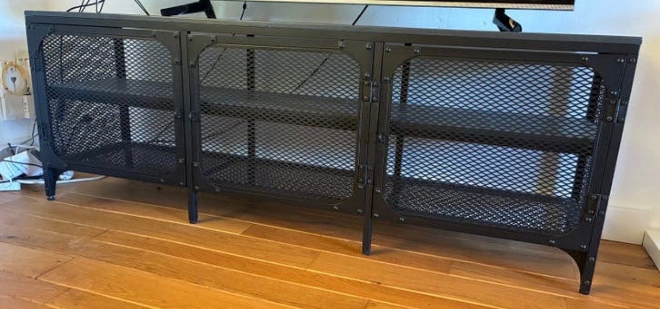 IKEA FJÄLLBO TV-meubel zwart 150x36x54 cm, Ophalen, Gebruikt, 100 tot 150 cm, Minder dan 100 cm