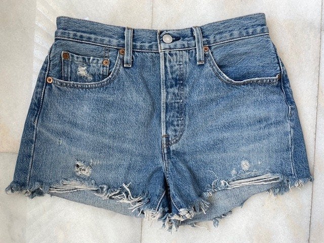 Korte 501 Levi’s spijkerbroek Maat W26, Maat 38/40 (M), Kort, Blauw, Ophalen of Verzenden