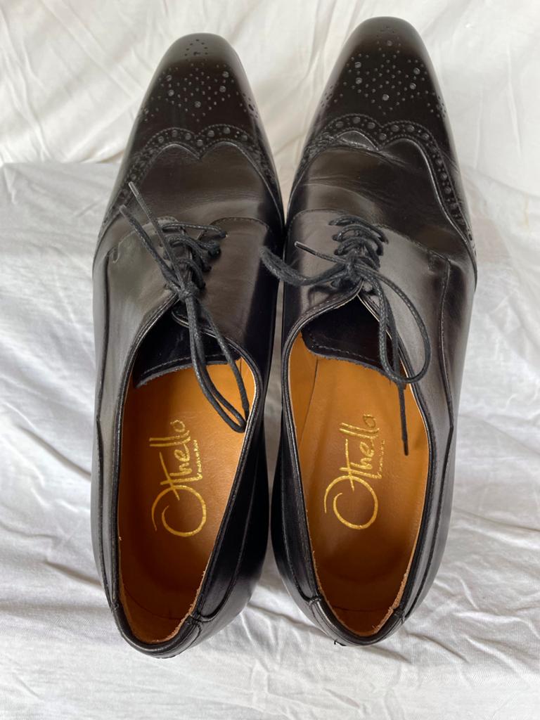 Othello Italiaanse Zwarte Brogues - Maat 43/44, Kleding | Heren, Schoenen, Zwart, Nieuw, Ophalen of Verzenden, Veterschoenen