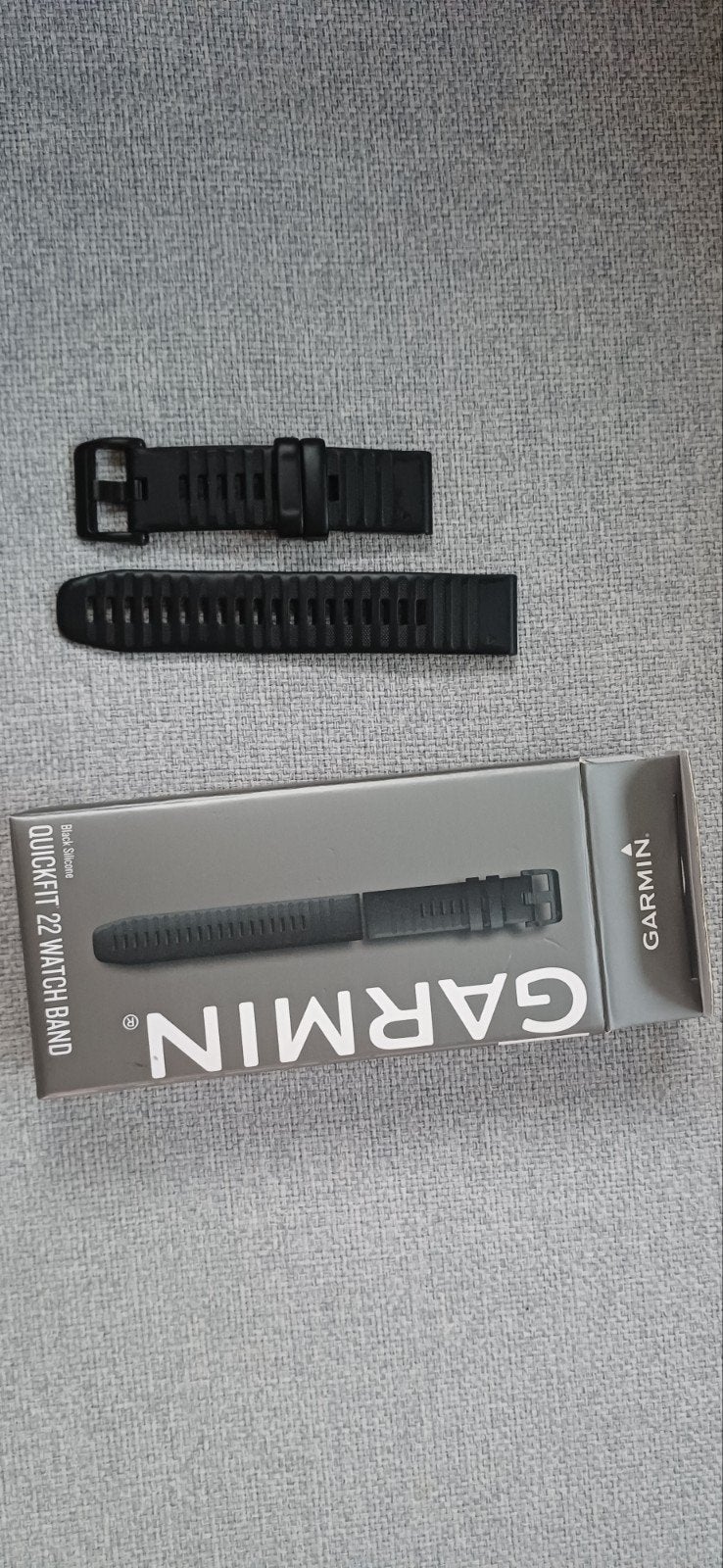 Garmin QuickFit 22 Watch Band Zwart Siliconen, Ophalen of Verzenden, Nieuw, Zwart, Android