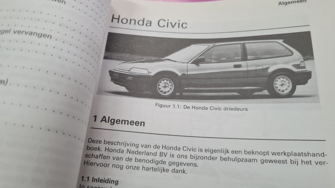 Honda Civic Vraagbaak 1987 1990, Ophalen of Verzenden