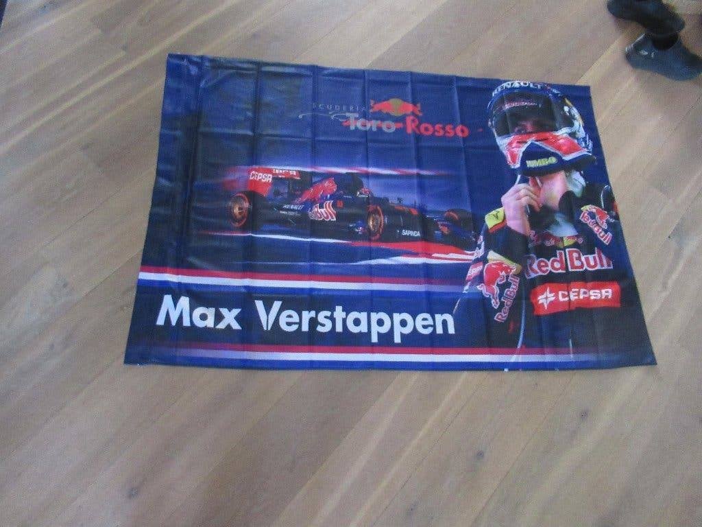 Nieuwe grote Max Verstappen vlag vaandel 140 x 100 cm., Ophalen of Verzenden, Nieuw, Formule 1