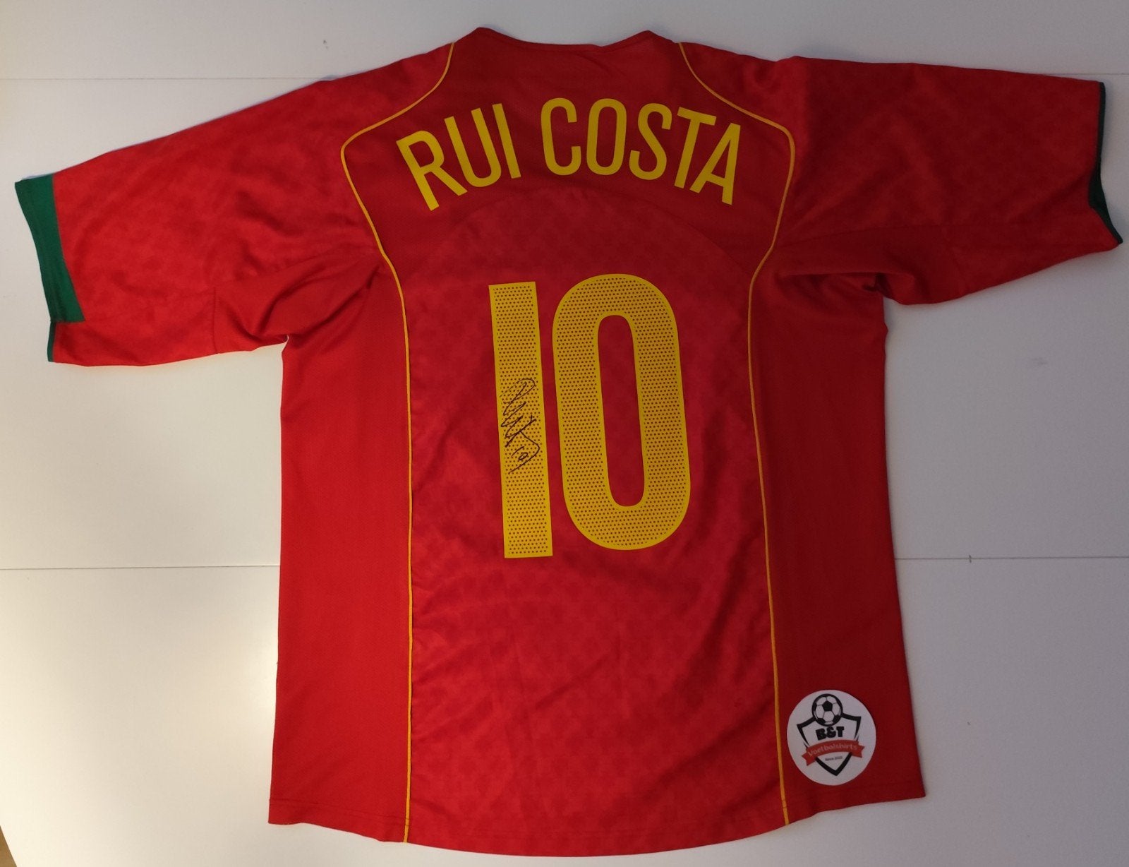Gesigneerd Portugal Rui Costa Voetbalshirt, Shirt, ., Maat L, Ophalen of Verzenden