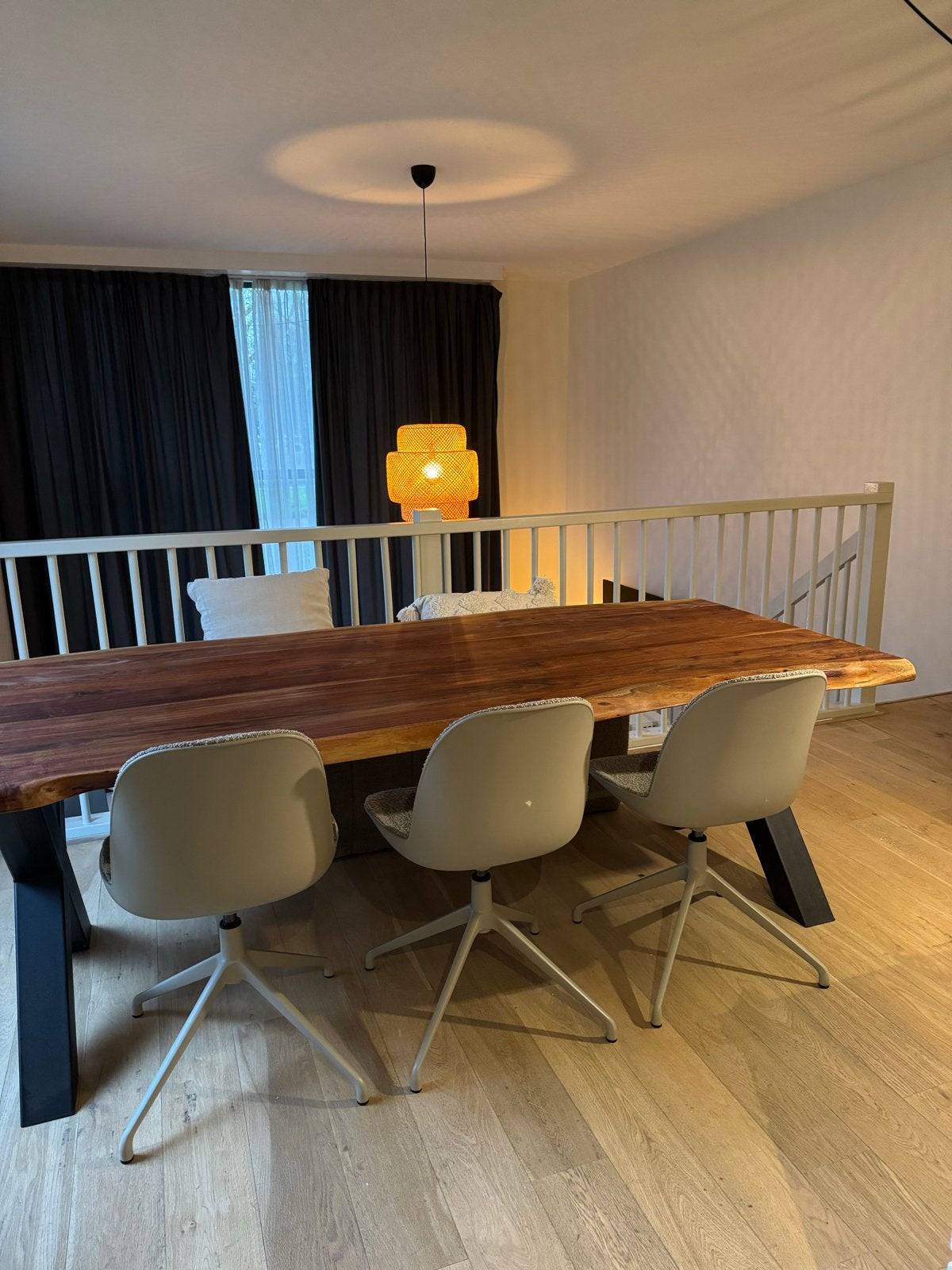 IKEA Sinnerlig hanglamp bamboe, Huis en Inrichting, Lampen | Hanglampen, Ophalen of Verzenden, Zo goed als nieuw, Overige materialen
