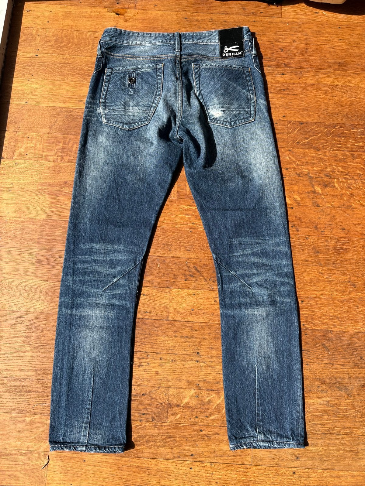 Denham Jeans - Marineblauw W32L34, Ophalen of Verzenden, Zo goed als nieuw, Blauw, W32 (confectie 46) of kleiner