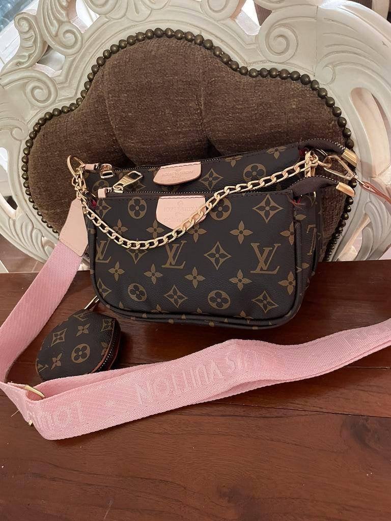 Mooie Multi Pochette tas Roze, Sieraden, Tassen en Uiterlijk, Ophalen of Verzenden, Nieuw, Roze, Schoudertasje