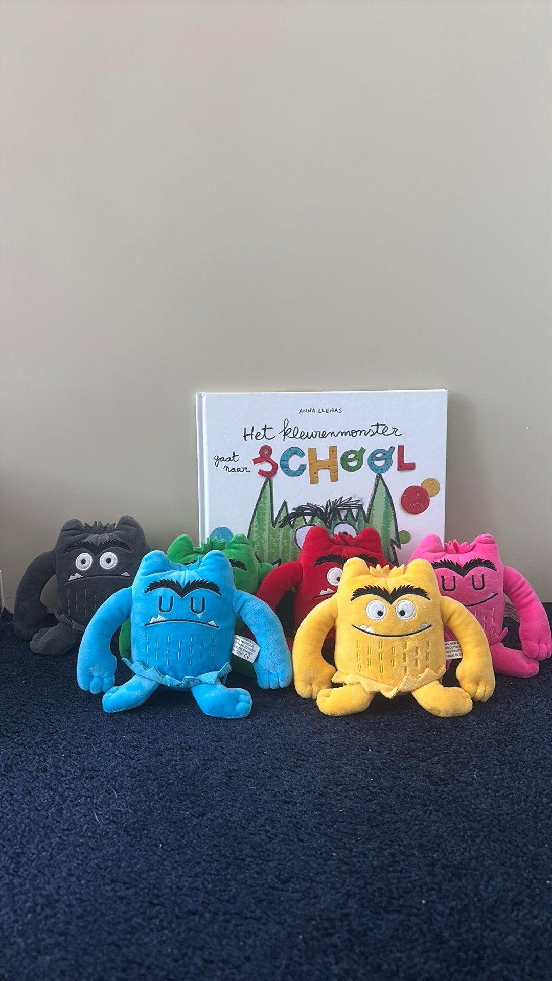Het Kleurenmonster gaat naar School - Knuffels en Boek, Overige merken, Overige karakters, Overige typen, Ophalen of Verzenden