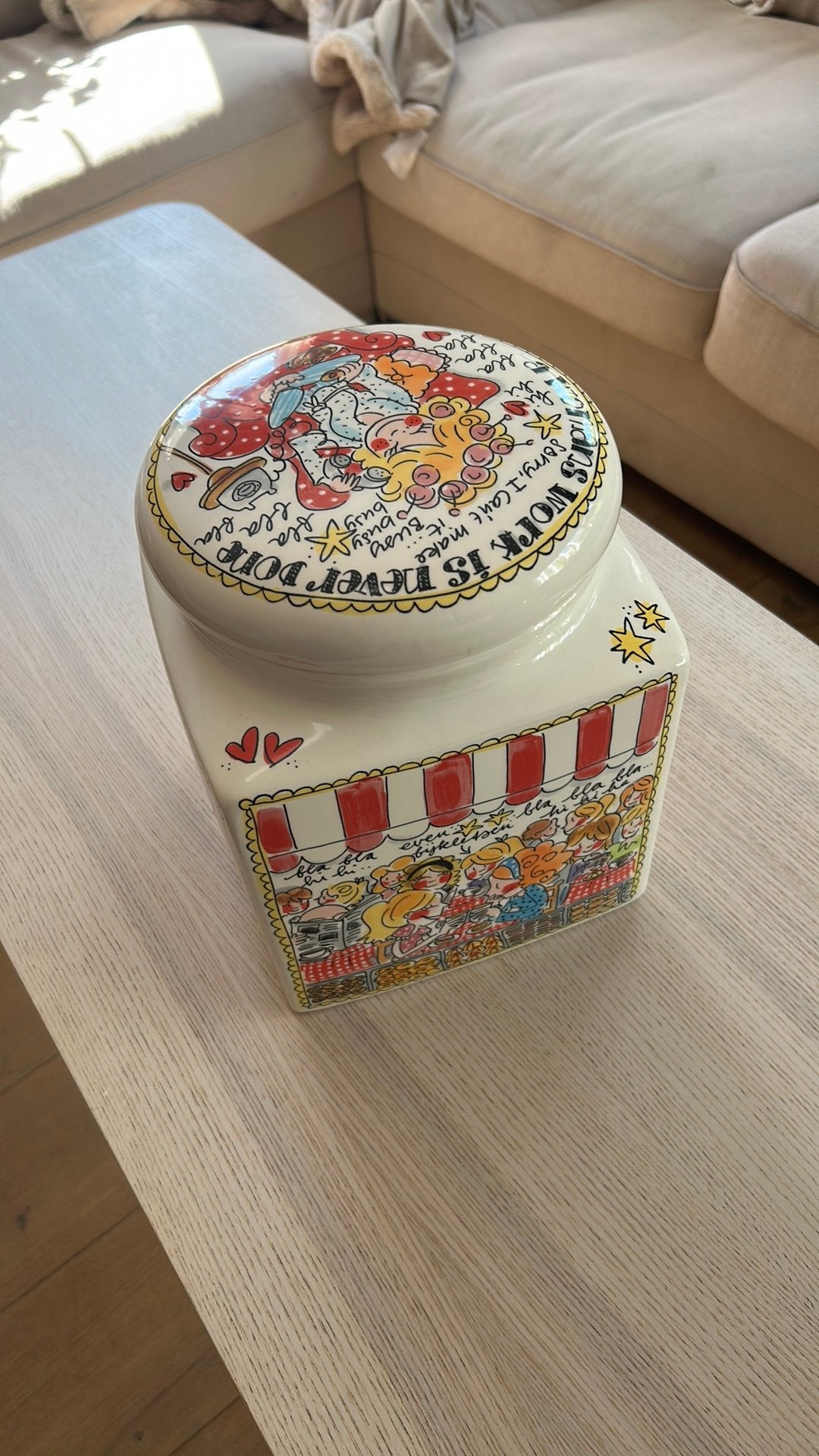 Grote (bewaar)pot van Blond Amsterdam, Verzamelen, Blikken, Ophalen, Zo goed als nieuw, Overige