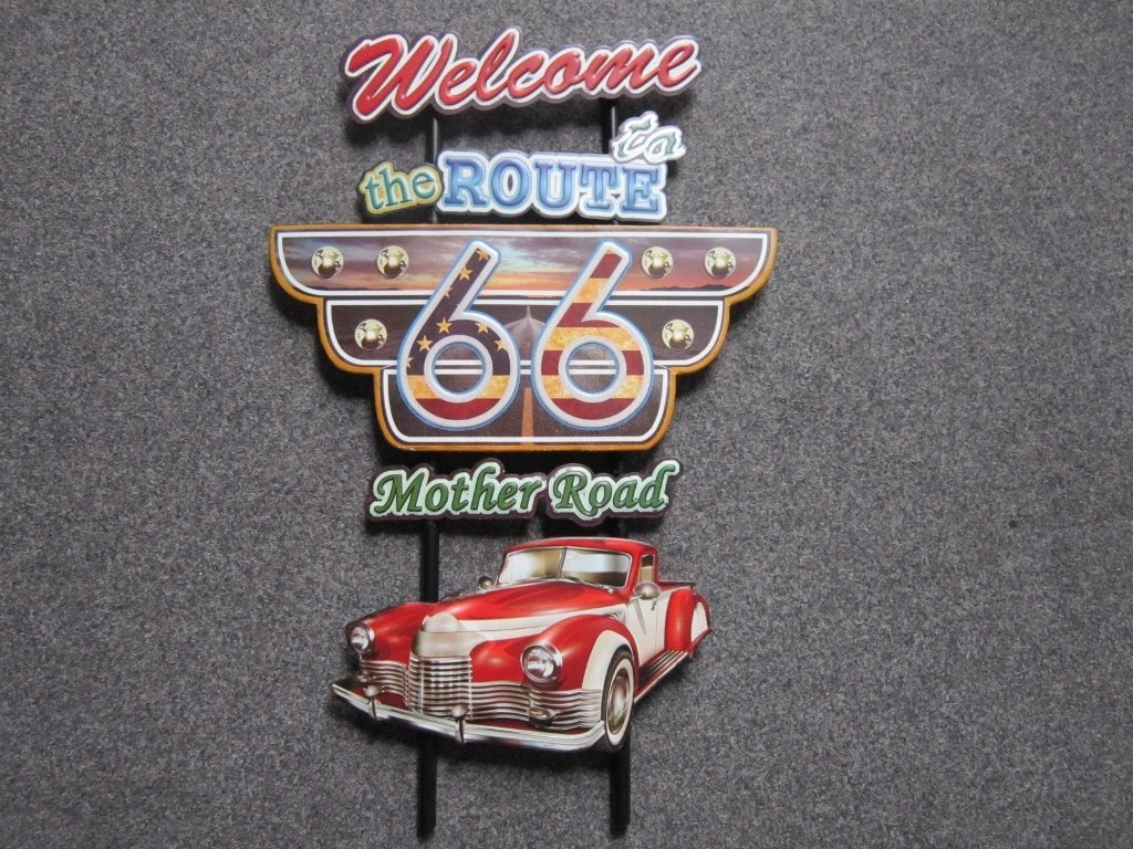 ROUTE 66 BLIKKEN 3D RECLAMEBORDEN, Ophalen, Nieuw, Reclamebord