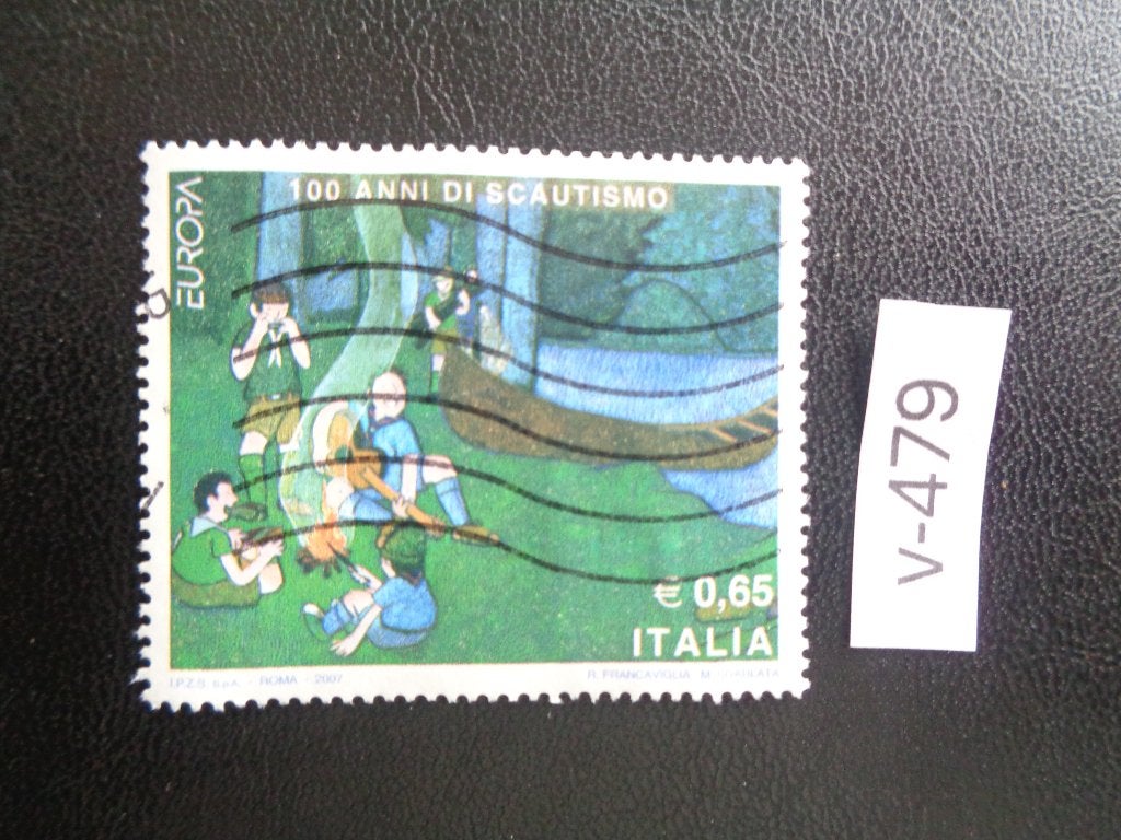 italie - europa zegel / padvinders 2007 (v-479), Postzegels en Munten, Ophalen of Verzenden, Gestempeld