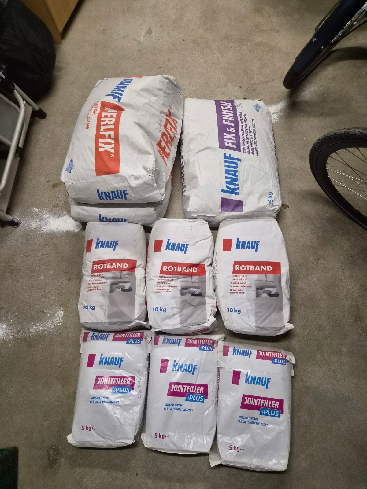 Knauf Perflex, Fix & Finish, Rotband en Jointfiller Plus, Ophalen, Nieuw