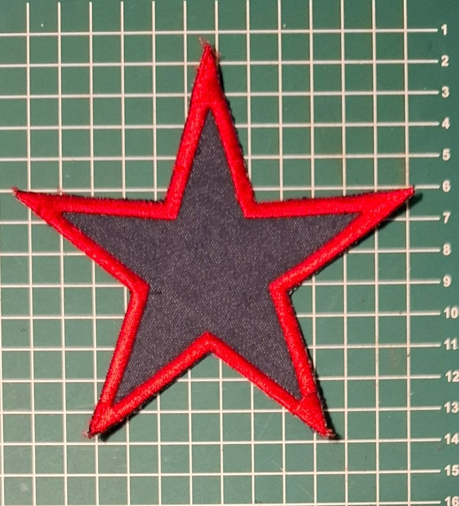 Geborduurde ster applicatie - 13,5 x 13,5 cm, Gebruikt, Onbekend, Ophalen of Verzenden, Onbekend