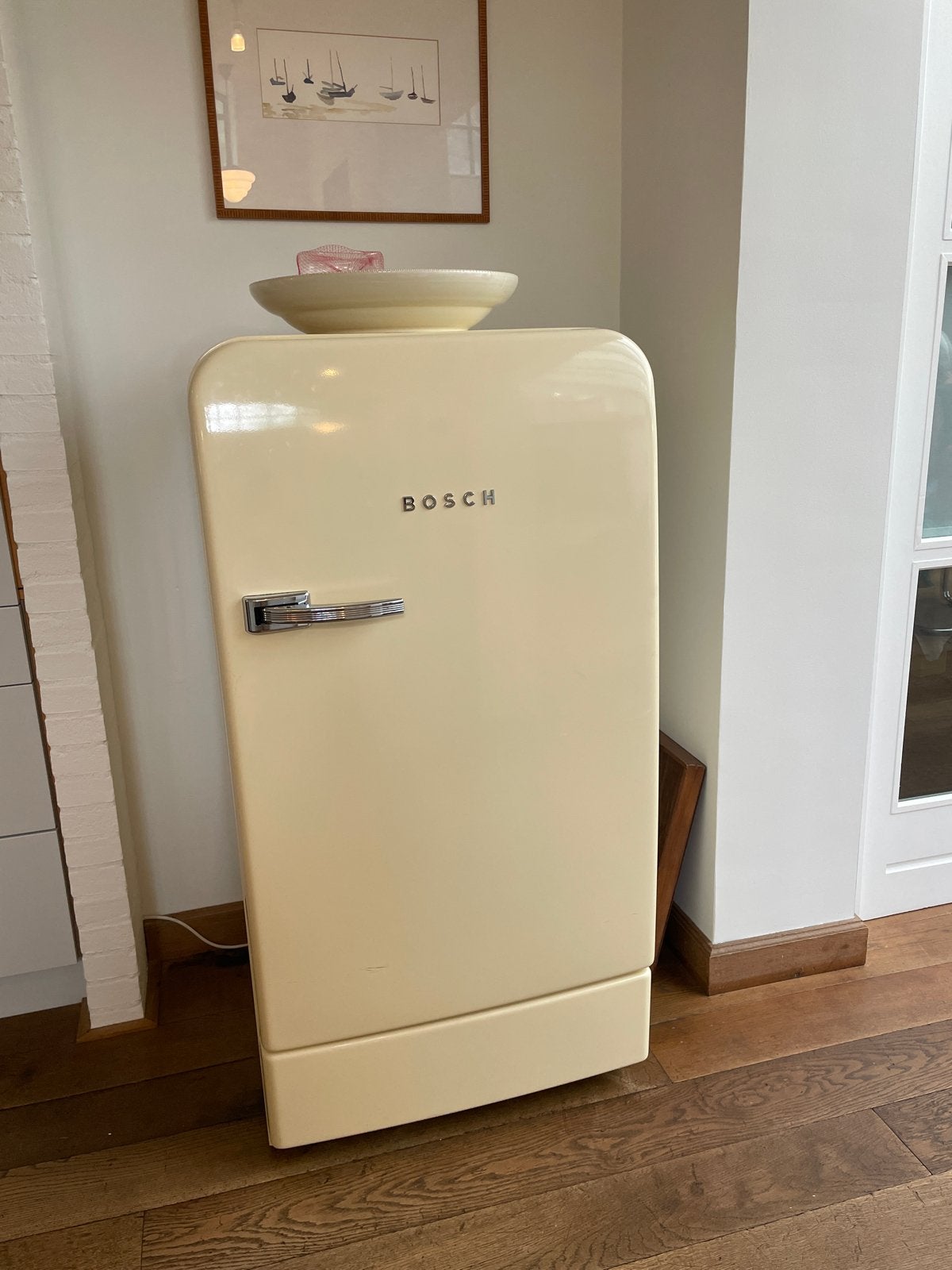Bosch Classic Edition Koelkast - Retro Stijl, Ophalen, 150 tot 200 liter, Gebruikt, 120 tot 140 cm
