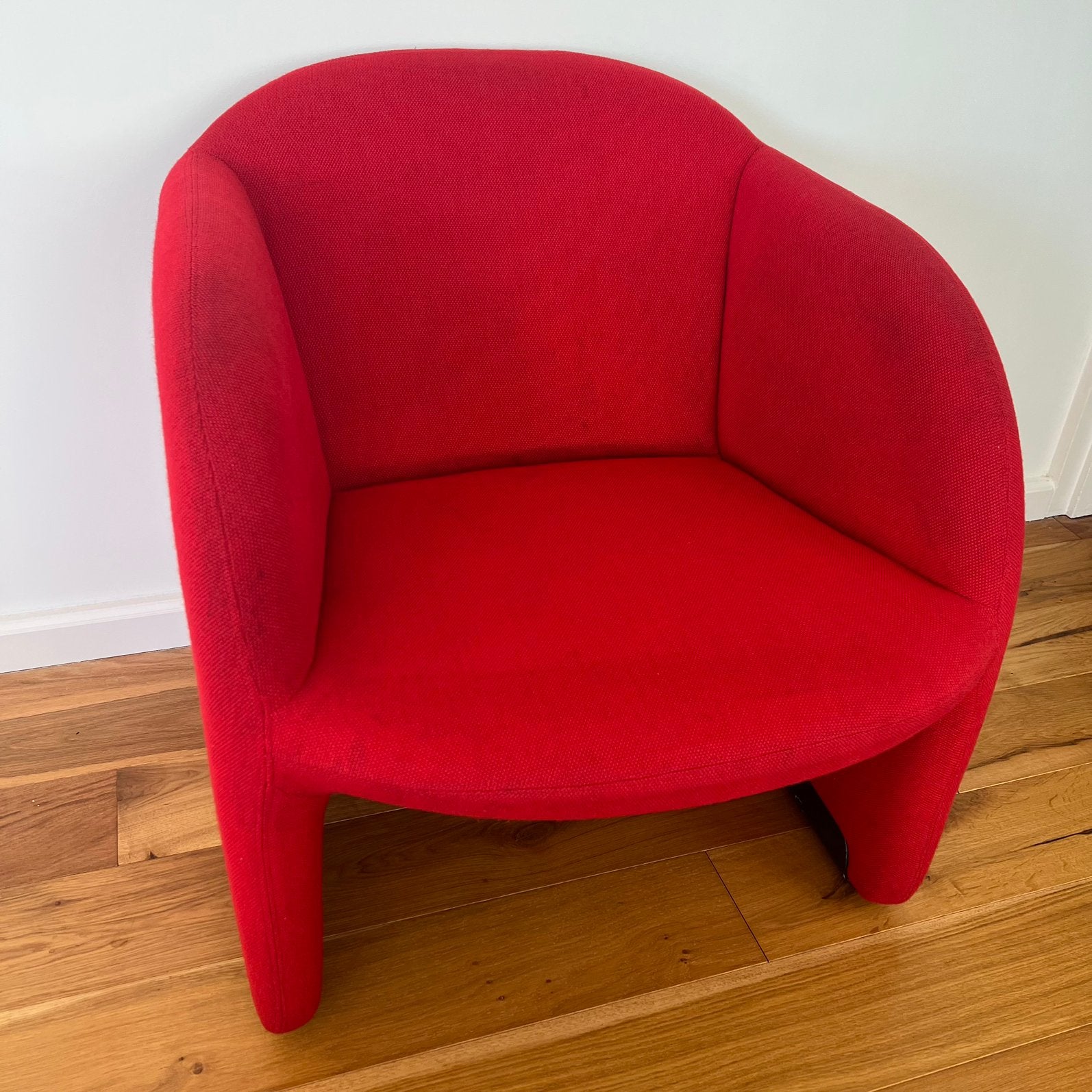 Artifort Ben by Pierre Paulin fauteuil rood stof, Ophalen, Gebruikt