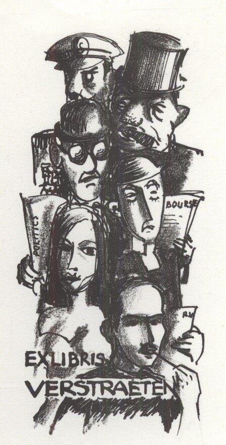 1076 Ex Libris België : Raymond Verstraeten, z.j., Antiek en Kunst, Verzenden