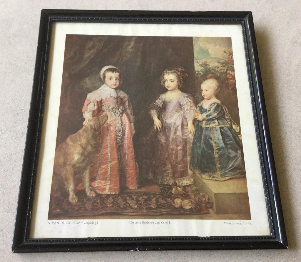 Art print 3 kinderen van prins Karel I van Anthony Van Dyck, Antiek en Kunst, Verzenden