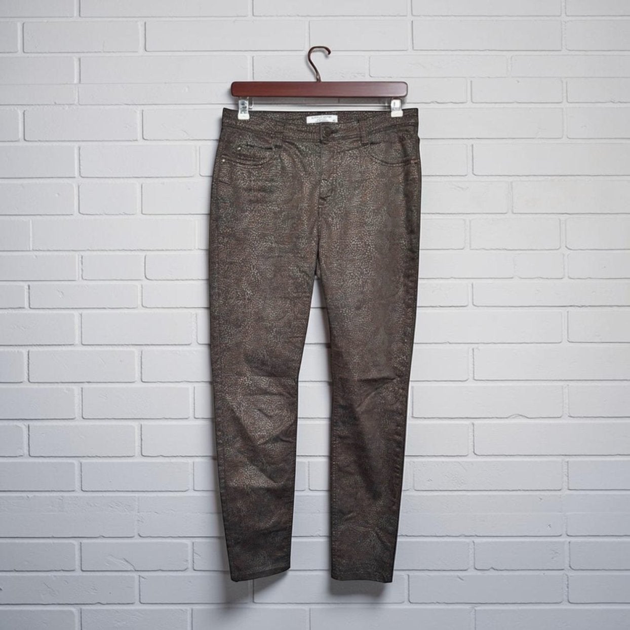Summum Jeans Maat 40 Bruin Abstracte Dierenprint Shiny, Maat 38/40 (M), S, Bruin, Verzenden