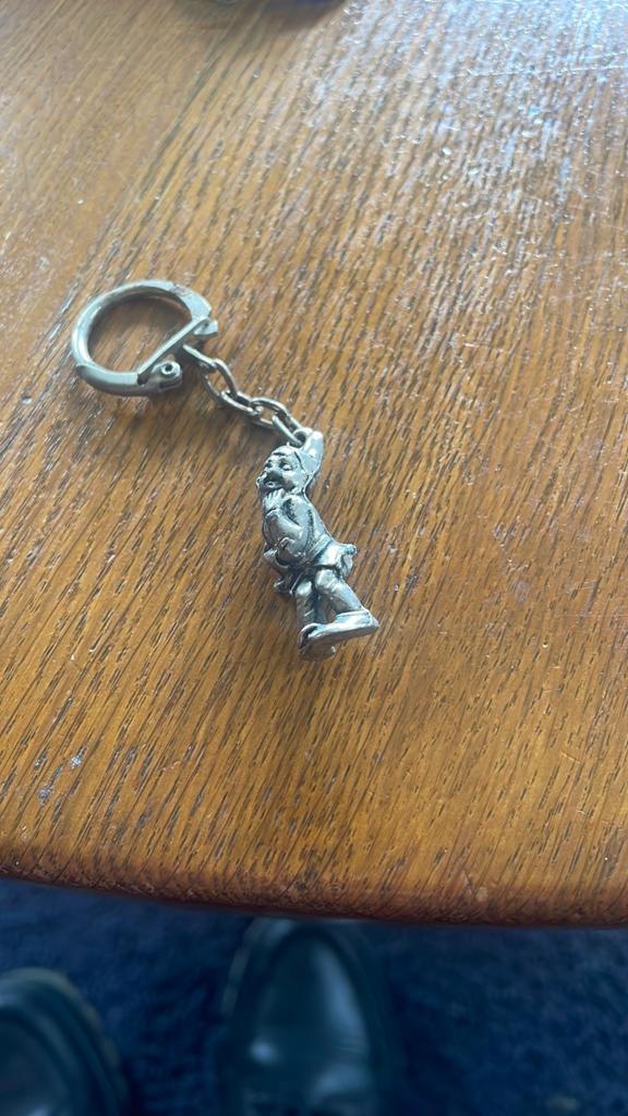 Vintage Jaren '50 Kabouter Sleutelhanger, Ophalen of Verzenden, Gebruikt, Knuffel of Figuurtje