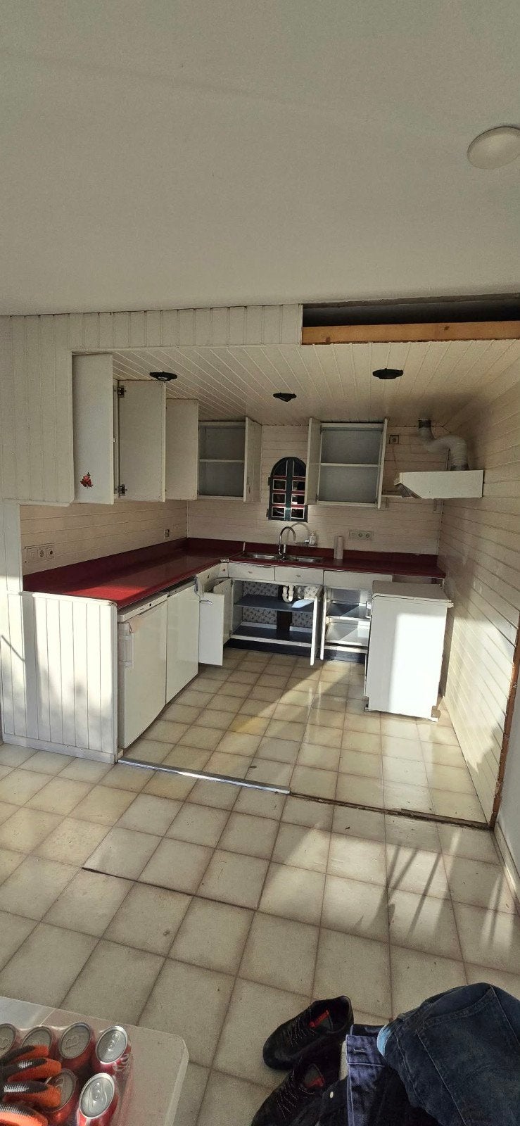 Retro Amerikaanse keuken te koop staat in Amersfoort, Gebruikt, Wit, Hoekkeuken, Ophalen of Verzenden