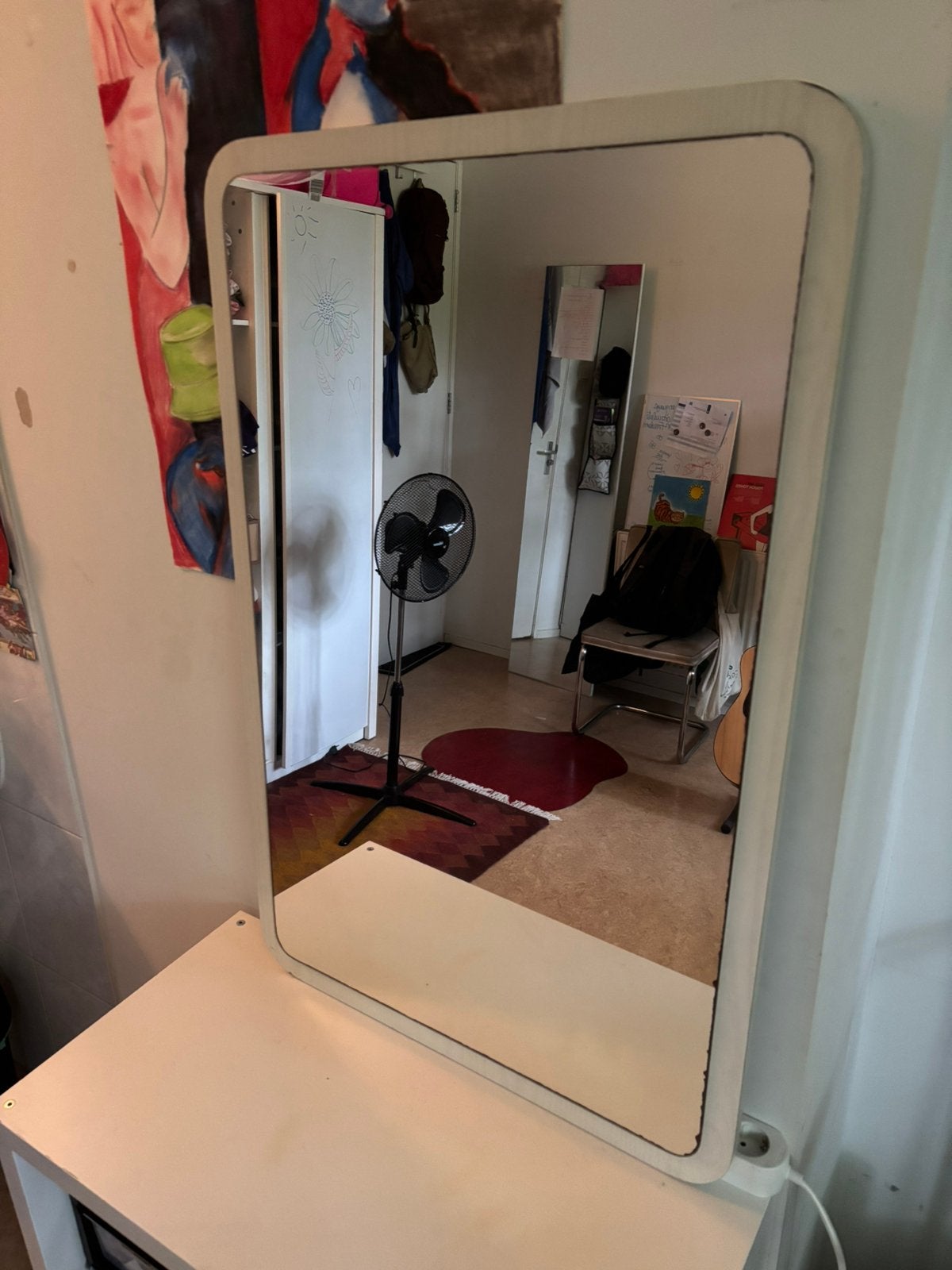 Mirror 64X98 cm, Ophalen of Verzenden, Zo goed als nieuw, Minder dan 100 cm, Rechthoekig
